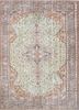vintage beige and brown wool hand knotted Rug - HeadShot vintage beige and brown wool hand knotted Rug - HeadShot