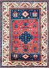 nuray red and orange wool hand knotted Rug - HeadShot nuray red and orange wool hand knotted Rug - HeadShot
