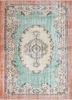 vintage red and orange wool hand knotted Rug - HeadShot vintage red and orange wool hand knotted Rug - HeadShot