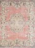 vintage red and orange wool hand knotted Rug - HeadShot vintage red and orange wool hand knotted Rug - HeadShot