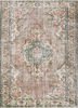 vintage beige and brown wool hand knotted Rug - HeadShot vintage beige and brown wool hand knotted Rug - HeadShot