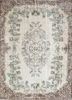 vintage beige and brown wool hand knotted Rug - HeadShot vintage beige and brown wool hand knotted Rug - HeadShot