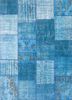 provenance blue wool hand knotted Rug - HeadShot