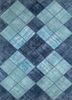 provenance blue wool hand knotted Rug - HeadShot