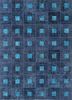provenance blue wool hand knotted Rug - HeadShot provenance blue wool hand knotted Rug - HeadShot