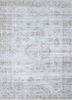 vintage grey and black wool hand knotted Rug - HeadShot