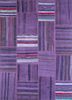 provenance pink and purple wool hand knotted Rug - HeadShot