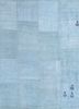 provenance blue wool hand knotted Rug - HeadShot provenance blue wool hand knotted Rug - HeadShot