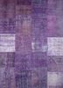 provenance pink and purple wool hand knotted Rug - HeadShot