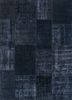 provenance grey and black wool hand knotted Rug - HeadShot