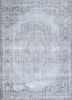vintage blue wool hand knotted Rug - HeadShot