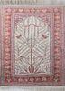 gulmarg red and orange silk hand knotted Rug - HeadShot