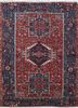 aalam red and orange wool hand knotted Rug - HeadShot aalam red and orange wool hand knotted Rug - HeadShot