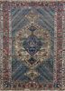 aalam blue wool hand knotted Rug - HeadShot aalam blue wool hand knotted Rug - HeadShot