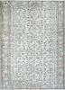vintage ivory wool hand knotted Rug - HeadShot