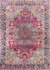 aalam red and orange wool hand knotted Rug - HeadShot