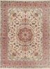 aalam ivory wool hand knotted Rug - HeadShot