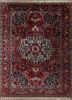 aalam red and orange wool hand knotted Rug - HeadShot aalam red and orange wool hand knotted Rug - HeadShot
