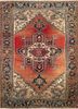 aalam red and orange wool hand knotted Rug - HeadShot aalam red and orange wool hand knotted Rug - HeadShot