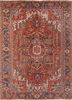aalam red and orange wool hand knotted Rug - HeadShot aalam red and orange wool hand knotted Rug - HeadShot