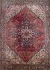 aalam red and orange wool hand knotted Rug - HeadShot aalam red and orange wool hand knotted Rug - HeadShot