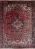 aalam red and orange wool hand knotted Rug - HeadShot aalam red and orange wool hand knotted Rug - HeadShot