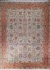 aalam beige and brown wool hand knotted Rug - HeadShot