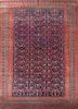 aalam pink and purple wool hand knotted Rug - HeadShot