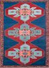 nuray blue wool hand knotted Rug - HeadShot