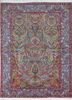 aalam green wool hand knotted Rug - HeadShot