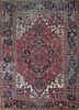 aalam red and orange wool hand knotted Rug - HeadShot aalam red and orange wool hand knotted Rug - HeadShot