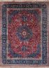 aalam red and orange wool hand knotted Rug - HeadShot aalam red and orange wool hand knotted Rug - HeadShot