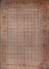 aalam beige and brown wool hand knotted Rug - HeadShot