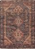 aalam blue wool hand knotted Rug - HeadShot