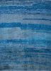 zuri blue wool hand knotted Rug - HeadShot