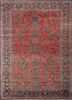 aalam red and orange wool hand knotted Rug - HeadShot aalam red and orange wool hand knotted Rug - HeadShot