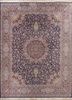 aalam blue wool hand knotted Rug - HeadShot aalam blue wool hand knotted Rug - HeadShot