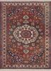 aalam red and orange wool hand knotted Rug - HeadShot aalam red and orange wool hand knotted Rug - HeadShot