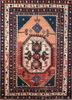 nuray blue wool hand knotted Rug - HeadShot