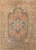aalam gold wool hand knotted Rug - HeadShot