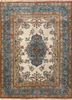 aalam gold wool and silk hand knotted Rug - HeadShot aalam gold wool and silk hand knotted Rug - HeadShot