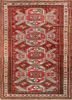 nuray red and orange wool hand knotted Rug - HeadShot