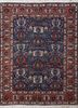 aalam blue wool hand knotted Rug - HeadShot