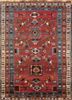 nuray red and orange wool hand knotted Rug - HeadShot