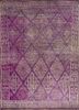nuray pink and purple wool hand knotted Rug - HeadShot nuray pink and purple wool hand knotted Rug - HeadShot