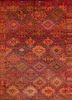 nuray red and orange wool hand knotted Rug - HeadShot nuray red and orange wool hand knotted Rug - HeadShot