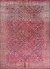 nuray pink and purple wool hand knotted Rug - HeadShot