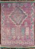nuray pink and purple wool hand knotted Rug - HeadShot