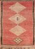 nuray red and orange wool hand knotted Rug - HeadShot