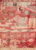 nuray red and orange wool hand knotted Rug - HeadShot